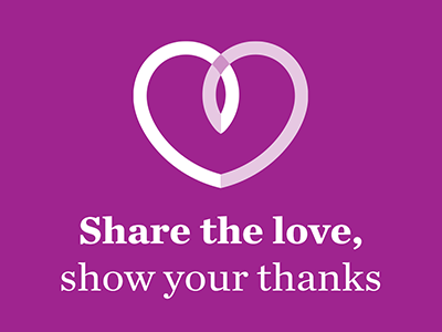 Heart Icon - Share the love, show your thanks
