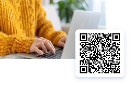 QR code to apply for financial assistance at Ascension Sacred Heart.