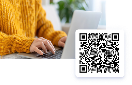 QR code to apply for financial assistance at Ascension St. Vincent's.