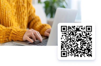 QR code to apply for financial assistance at Ascension St. Vincent's.