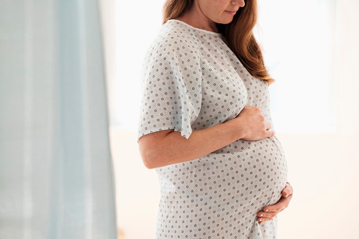 Pregnant woman at an Ascension Seton birthing center.