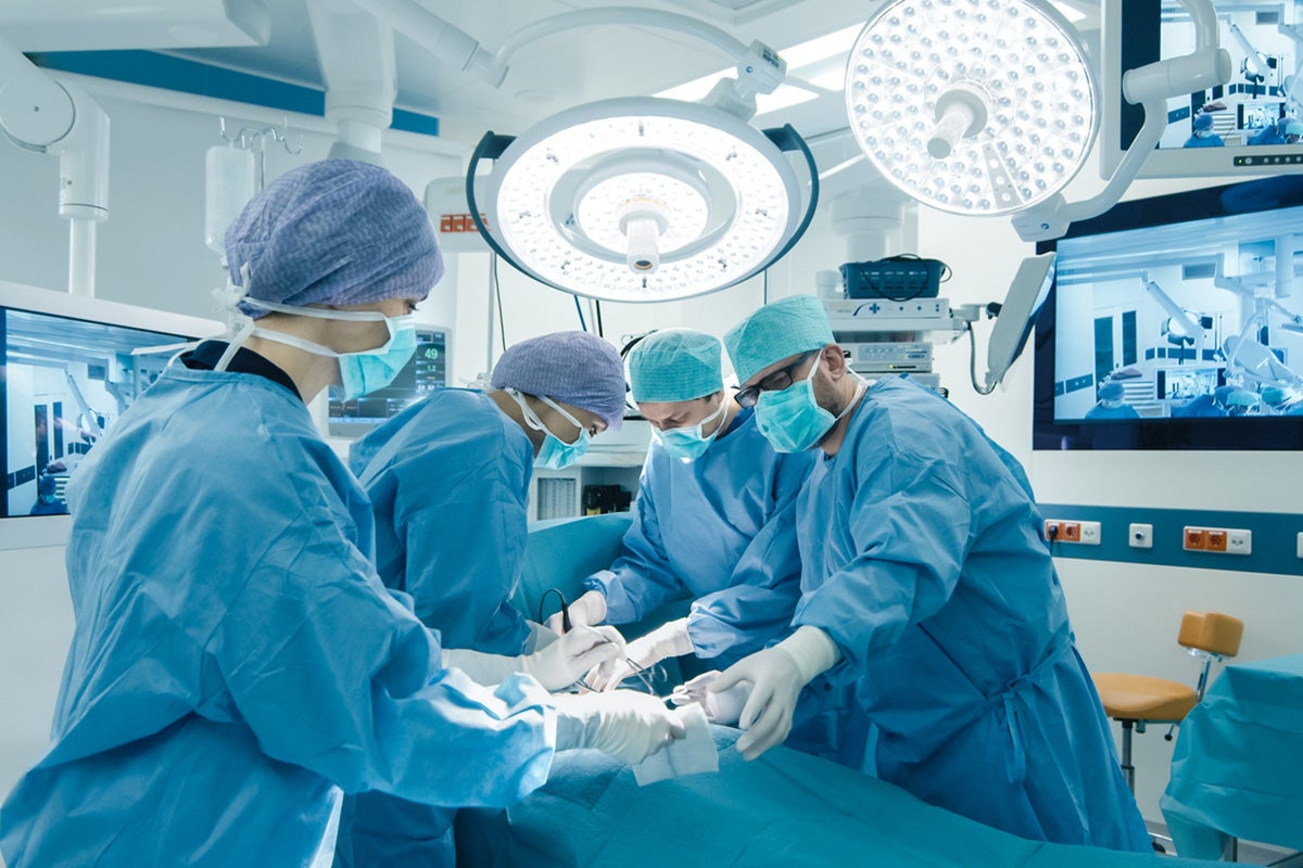 Orthopedic specialists at Texas Institute for Hip and Knee Replacement performing surgery.