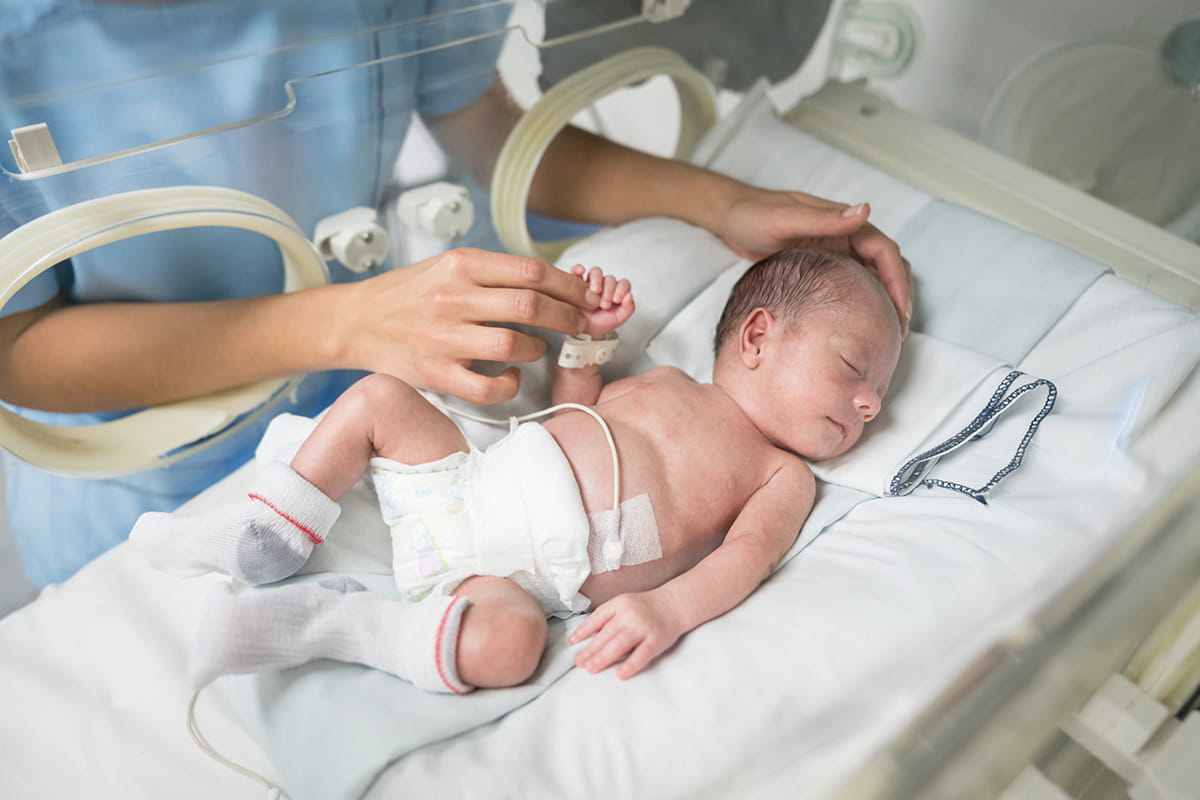 newborn baby with intestinal failure getting care from pediatric gastroenterologist (GI doctor) at Dell Children’s Medical Center in Austin, Texas.