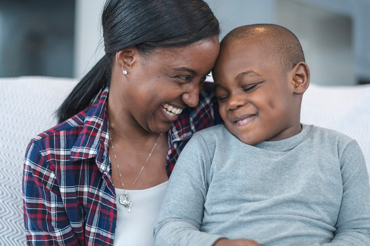 Child who had a stroke and is getting care at Peyton Manning Children’s Hospital in Indianapolis.