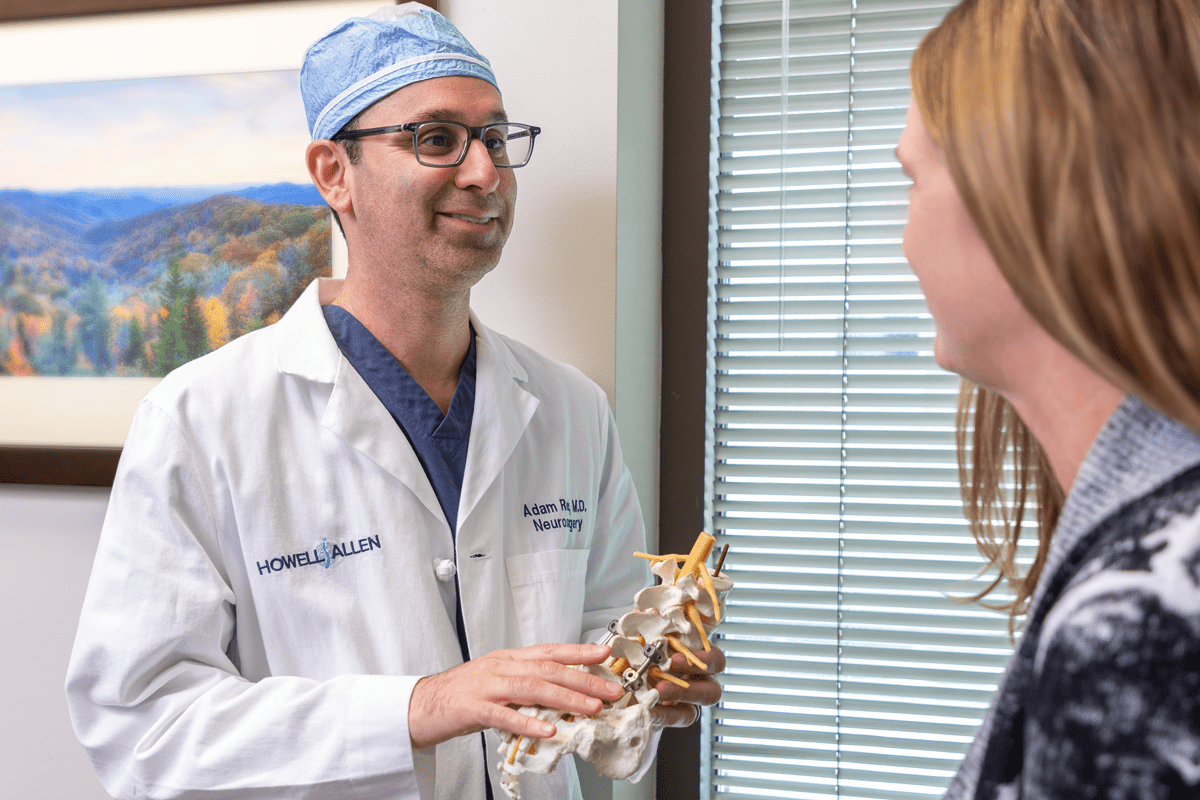 Doctor Wright meets with a patient