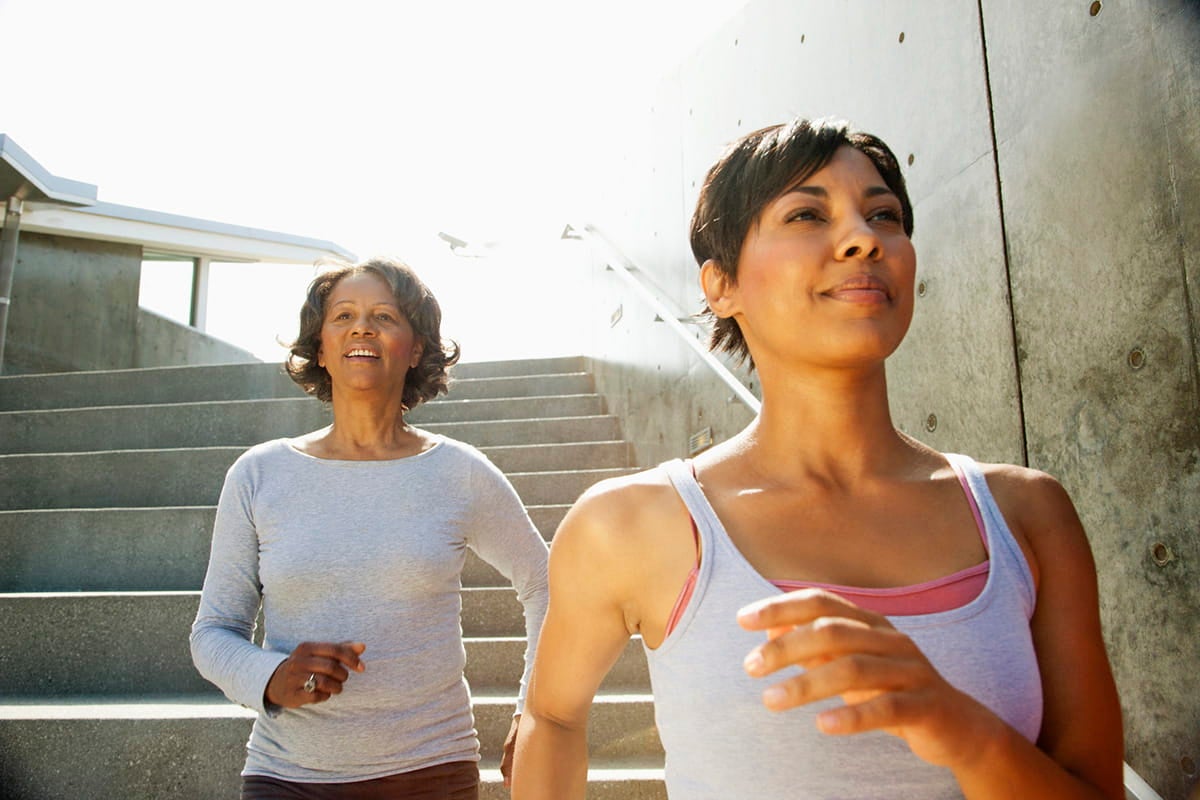 Women walking outdoors