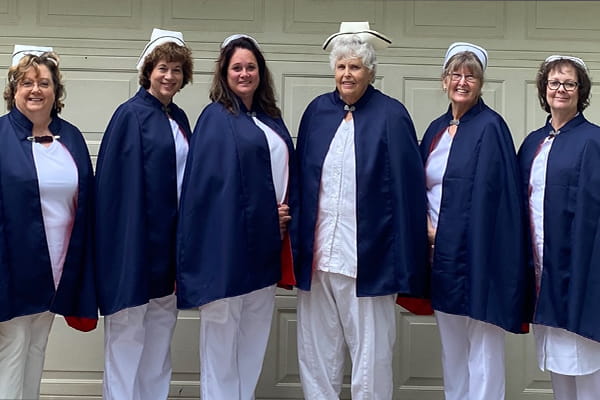 Missy Hampel, second from left, with her fellow Nurse Honor Guard members