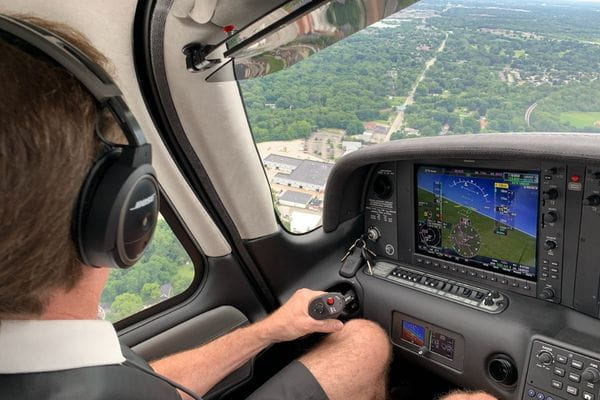 Tony flies a plane over Middle Tennessee