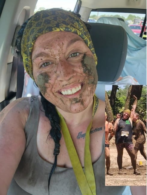 Amilia recently participated in a 5k obstacle mud run