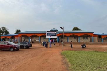 Exterior of Baptiste La Grâce Hospital in Akoumape, Togo