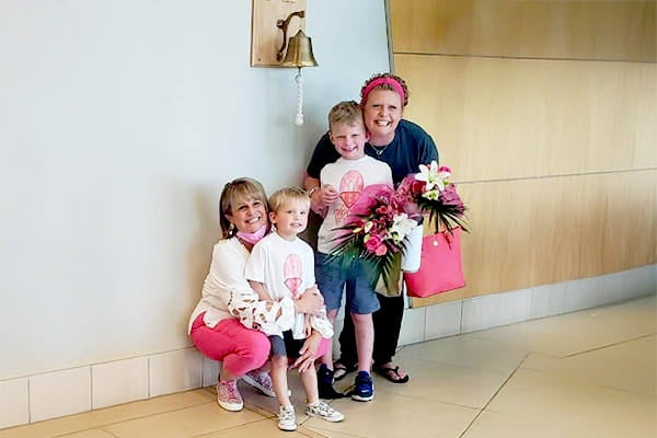 Cancer patient Brittany with her family