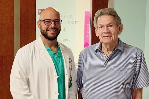 Dr. Christopher Villar with patient, Michael