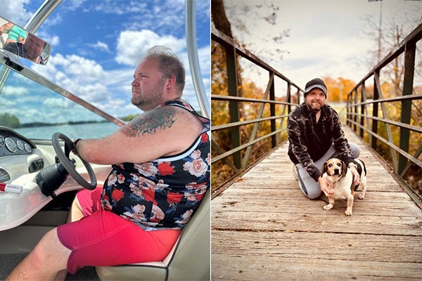 Steven before and after bariatric surgery