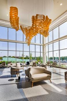 Waiting room at the Lucas Family Brain and Spine hospital