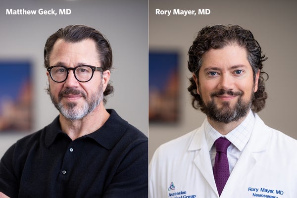 Picture of Dr. Matthew Geck and Dr. Rory Mayer.