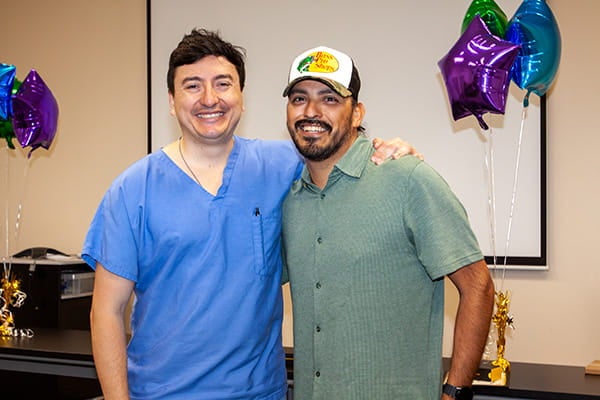 Patient Isreal Chavez and Dr. Sergio Montano reunited after his stay at Ascension Seton.