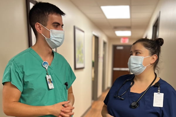 Jonathan Scrafford, MD, and Amy Acuna, his medical assistant