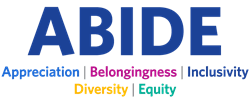 ABIDE logo appreciation, belongingness, inclusivity, diversity, equity