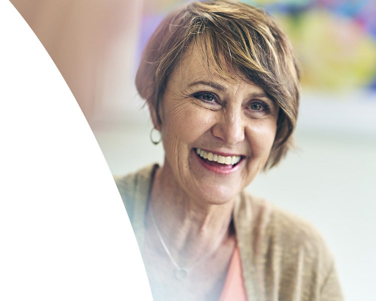 Women smiling after receiving the care she needed at Ascension Medical Group Seton Women's Health - Westlake.