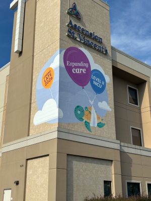 wall wrap of new birthing center