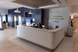 Reception desk at Ascension St. Vincent’s Emergency Care - Southside in Jacksonville.