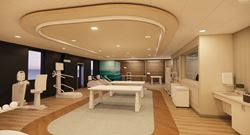 Ascension Sacred Heart - Inpatient Rehabilitation Facility with therapy tables and mobility equipment for patient recovery.