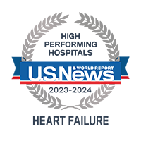 U.S. News High Performing Hospital Heart Failure Badge
