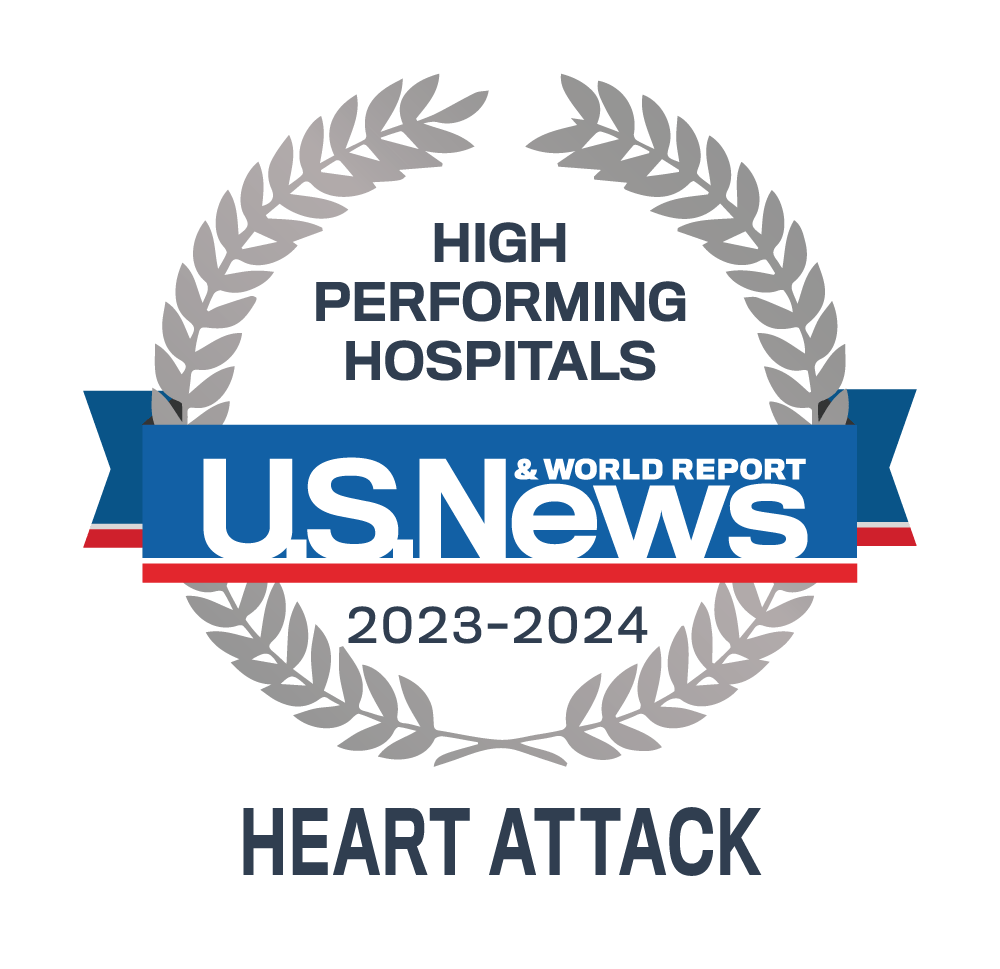 US News High Performing Hospital Heart Attack Badge