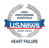 US News High Performing Hospitals Heart Failure Badge