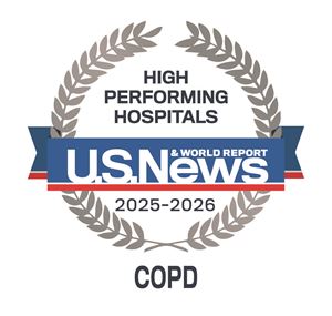 US News and World Report 2025-26 COPD award badge