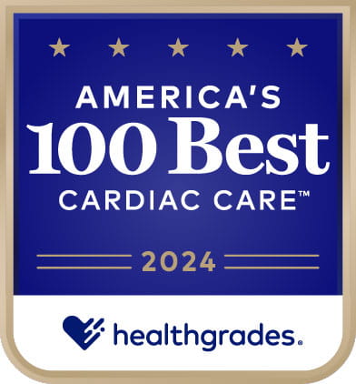 America's 100 Best Cardiac Care healthgrade badges