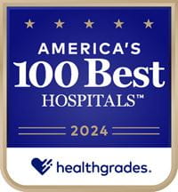 America's 100 best hospitals badge healthgrades