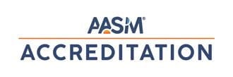 AASM Accreditation logo indicating certification by the American Academy of Sleep Medicine.