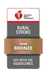 American Heart Association 2026 Bronze recognition badge for Rural Stroke Get With The Guidelines