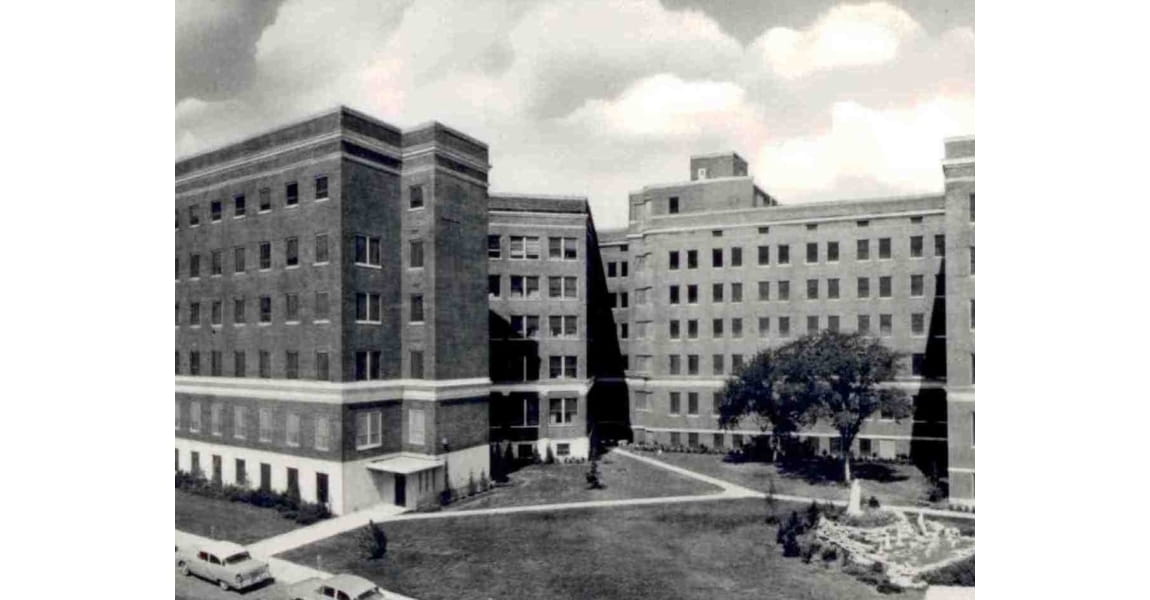 St. John Hospital west side, 1957