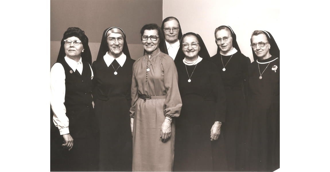 Sister's of the Sorrowful Mother at the St. John employee award banquet, 5/12/1980