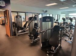 Strength training machines and rehabilitation equipment at the Ascension Saint Thomas Rutherford Wellness Center designed to help patients improve mobility, conditioning, and overall wellness.