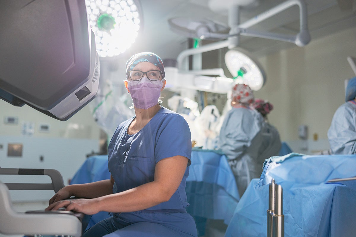 Surgeon in the operating room