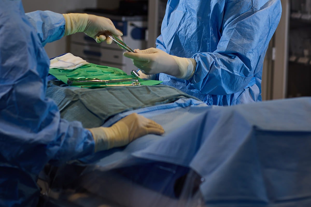 Doctors treating a patient