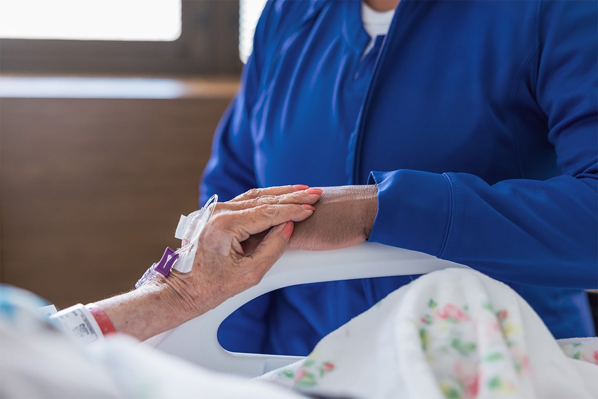 Nurse talking to a patient