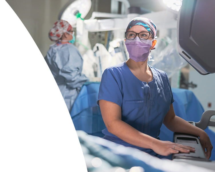 A doctor in the operating room