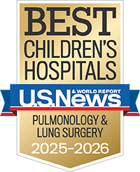 Dell Children's está clasificado a nivel nacional por U.S. News & World Report en neumología y cirugía pulmonar para 2025-2026.