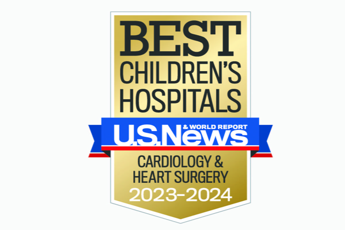 Best Children's Hospital US News and World Report badge for Cardiology 2023 2024