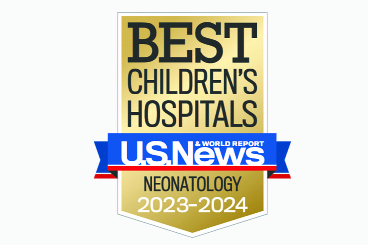 Best Children's Hospital US News and World Report badge for Neonatology 2023 2024