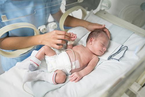 Infant in PICU at Dell Children's Medical Center