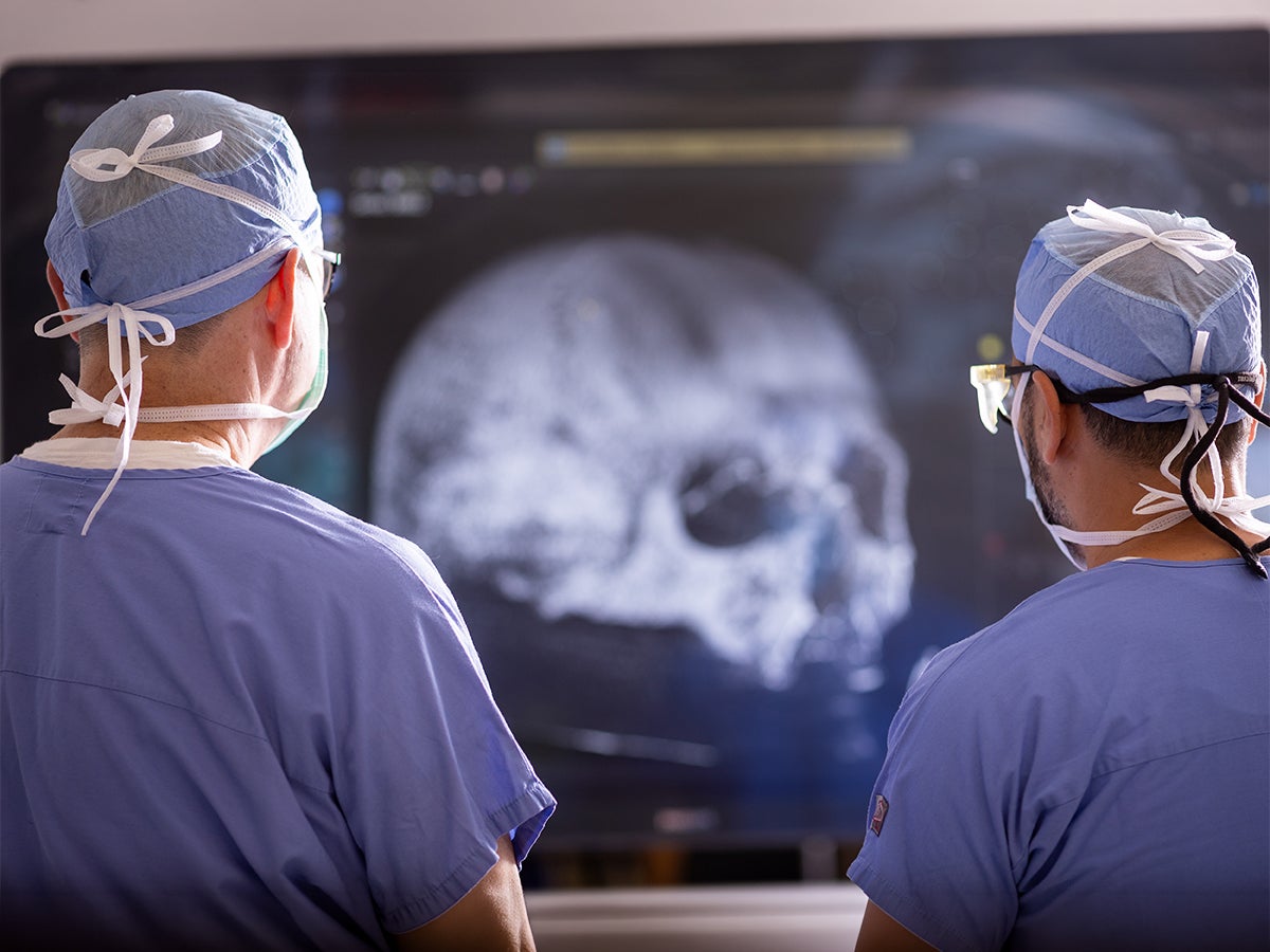 Man in hospital bed at Ascension Texas Spine & Scoliosis in Central Texas.