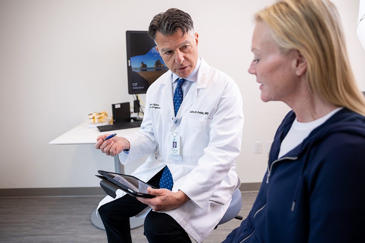 Patient receiving personalized care instructions.