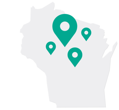 outline of state of Wisconsin