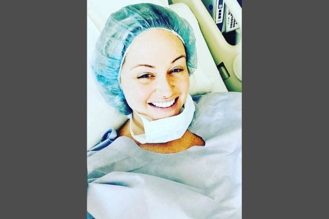 Megan Wise after back surgery