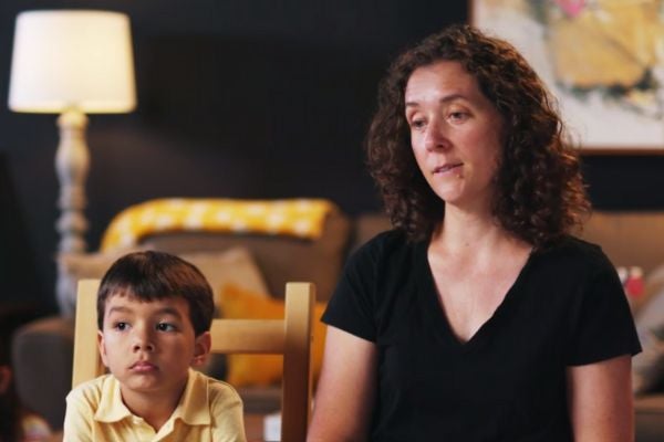 Leslie McGuinness Monclova with her son Tavi